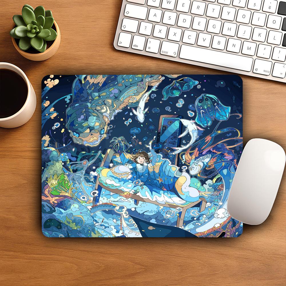 Gaming Keyboard Mouse Wireless - Dream Ocean Scenery Mouse Pad Small
