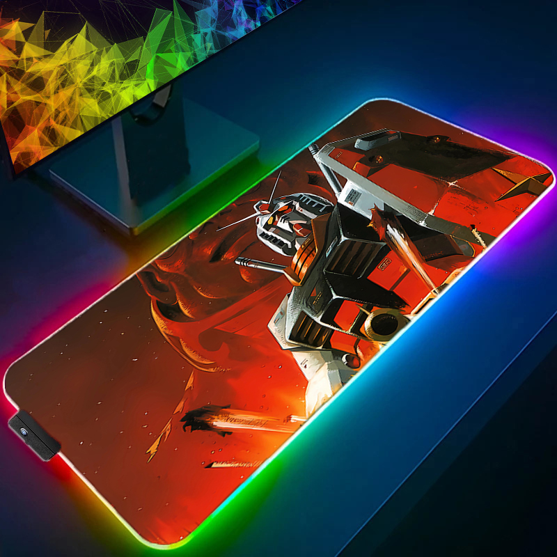 RGB Kawaii Mouse Pad Anime Gab - Gaming Keyboard And Mouse Mobile 评论和价格