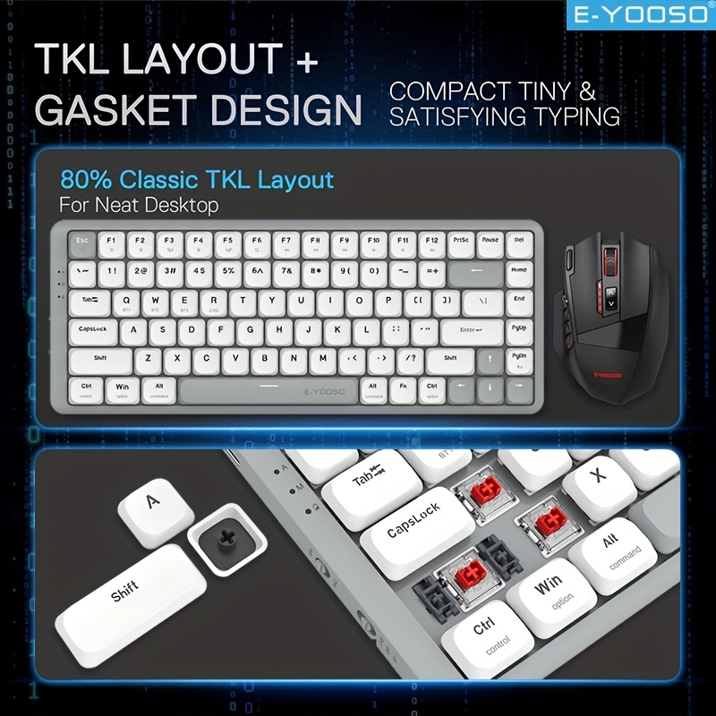 E-YOOSO Tri-Mode 2.4GWireless/ - Gaming Keyboard E Yooso 评论和价格