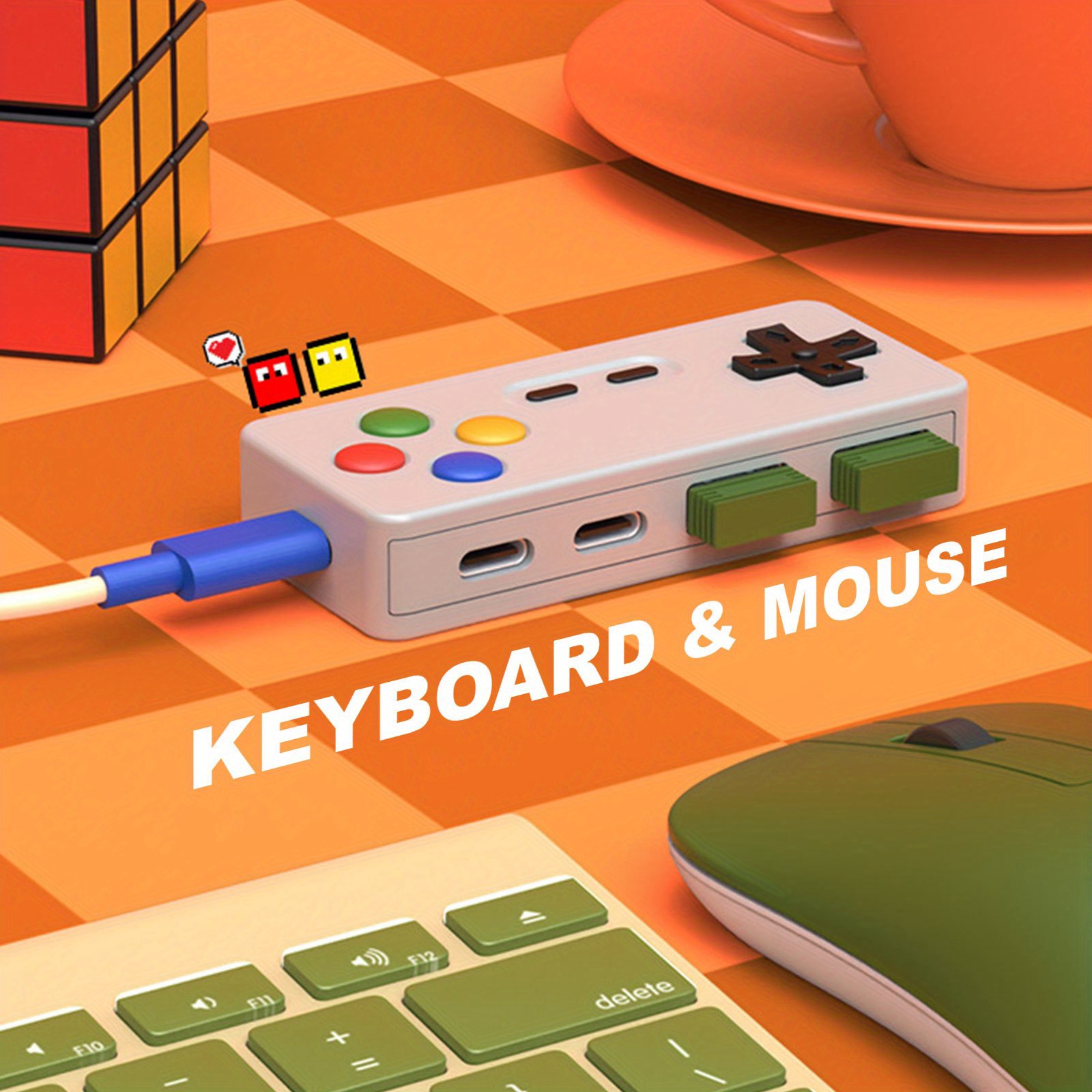 1PC Cartoon USB C Extension Ad - Gaming Keyboard Type C 评论和价格