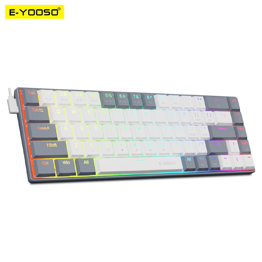 E-YOOSO A68 RGB Mini Slim USB  - Gaming Keyboard E Yooso 评论和价格