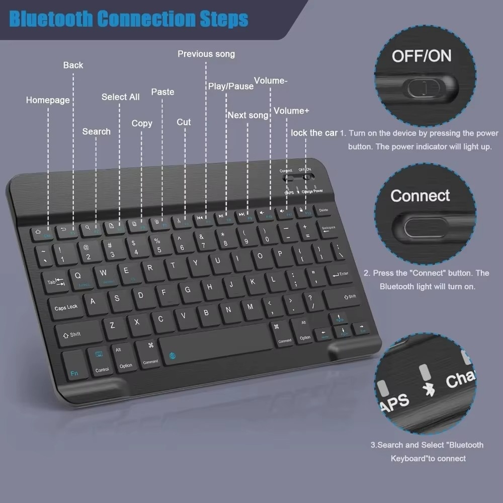Bluetooth 5.0 Wireless Keyboar - Gaming Keyboard Bluetooth 评论和价格