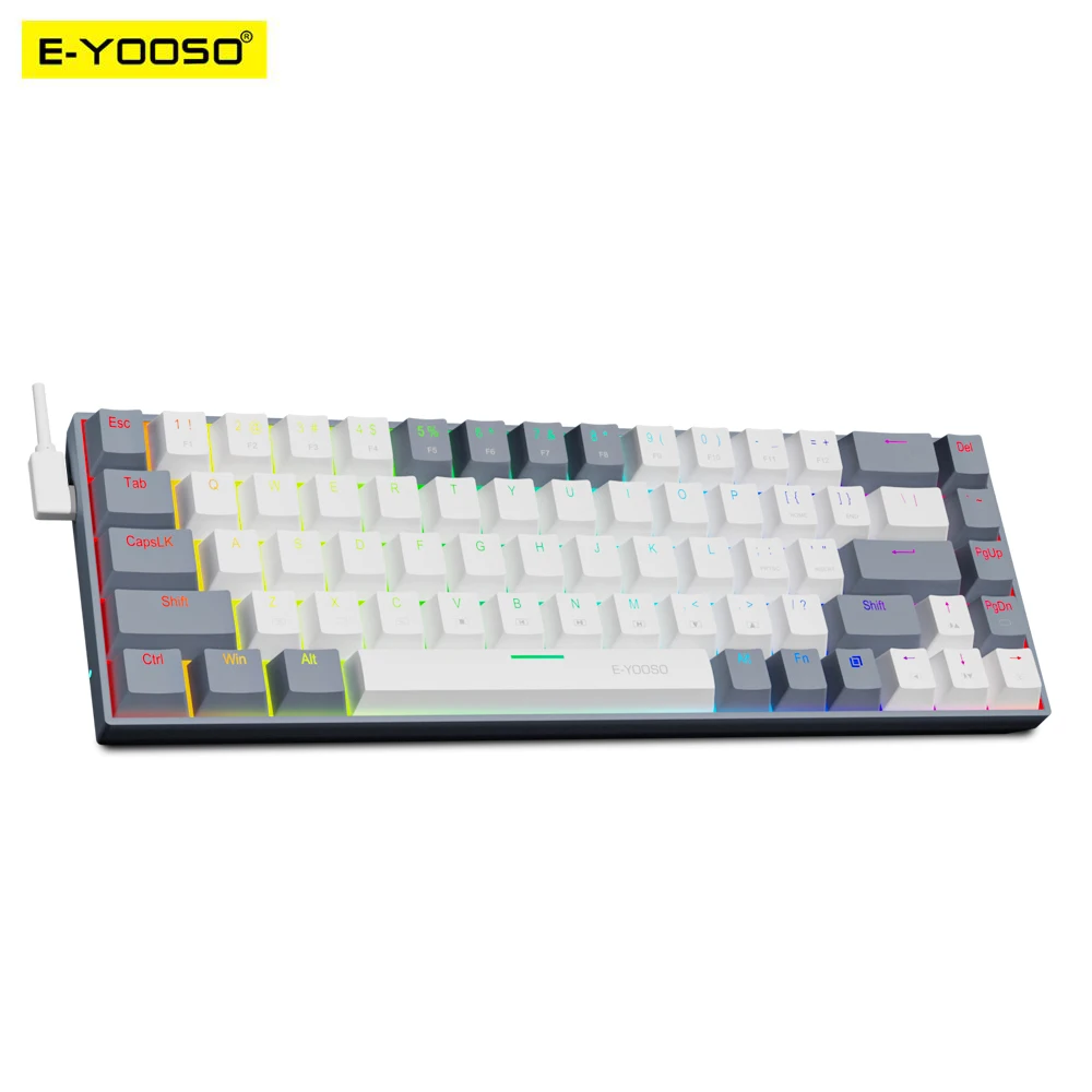E-YOOSO Z686 RGB USB 60% Mini  - Gaming Keyboard E Yooso 评论和价格