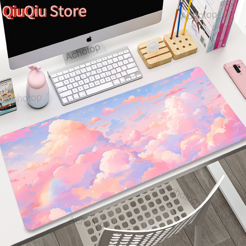 Pink Clouds Mouse Pad Gamer Mo - Keyboard Mouse Bundle Gaming 评论和价格