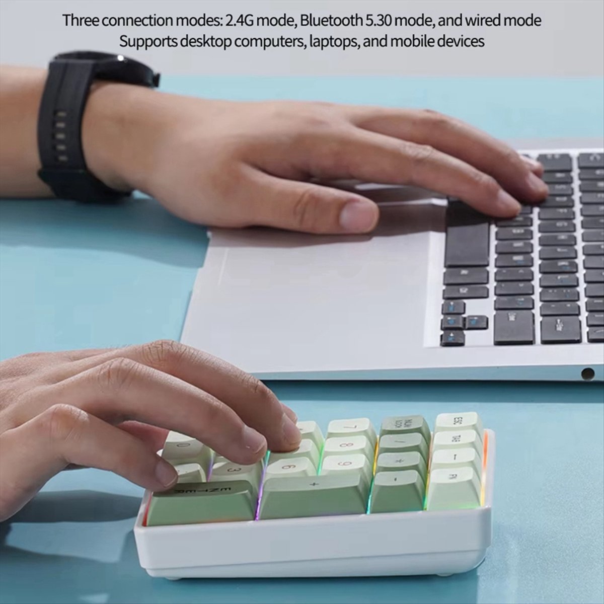 N86R 21Keys Mini Keyboard 2.4G - Gaming Keyboard Number Pad 评论和价格