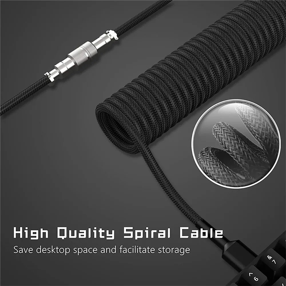 New Mechanical Keyboard Coiled - Gaming Keyboard Type C 评论和价格
