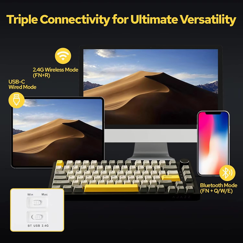 AK820/AK820Pro Gaming Mechanic - Gaming Keyboard Bluetooth 评论和价格