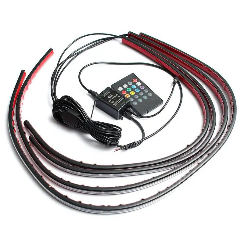 4x Waterproof RGB 5050 SMD Fle - Rgb Underglow Strip 评论和价格