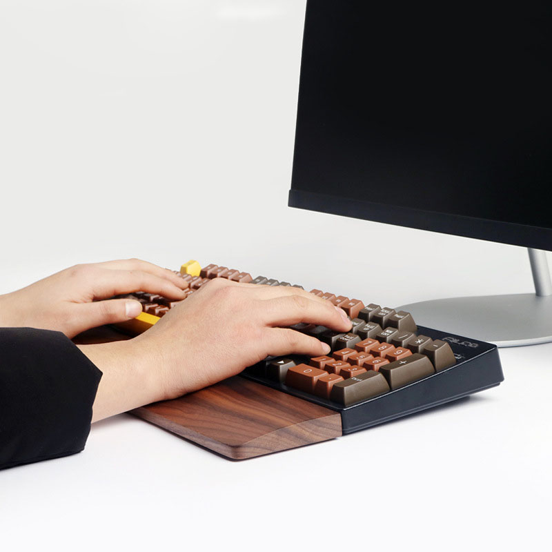 One-Hand Oak Walnut Wooden Key - Gaming Keyboard Number Pad 评论和价格