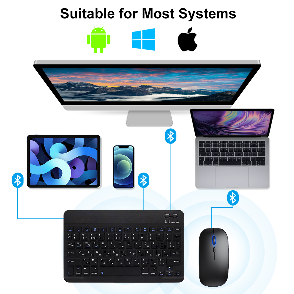 Bluetooth Keyboard and Mouse F - Gaming Keyboard Bluetooth 评论和价格