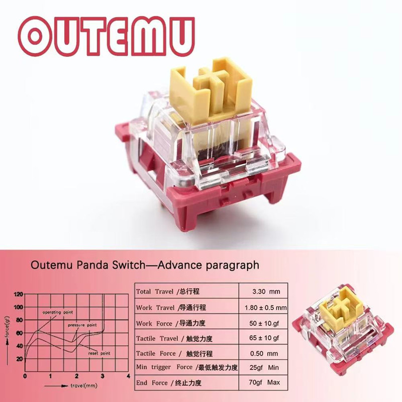 Outemu Panda Switch 45g Advanc - Gaming Keyboard No Rgb 评论和价格