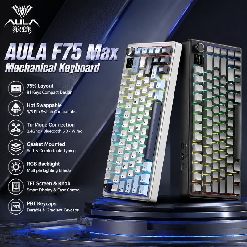 AULA F75 Max Mechanical Keyboa - Gasket Mount Kit 评论和价格