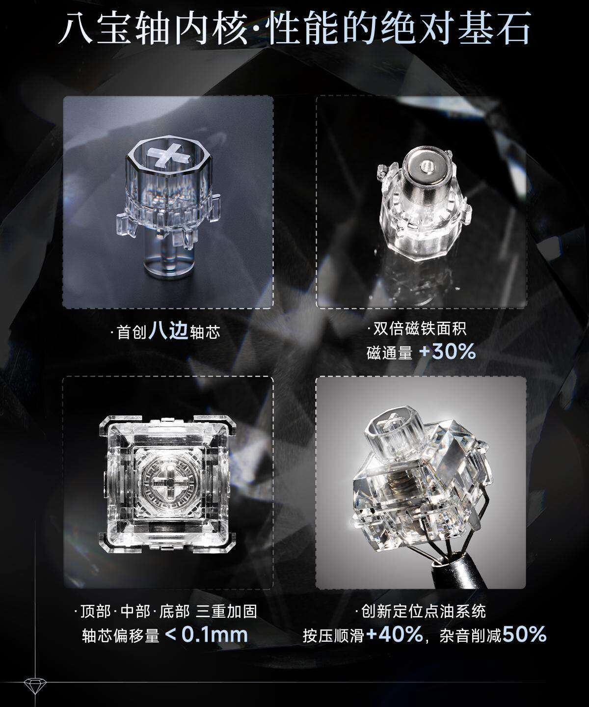 WS Wuque Studio Babao Diamond  - Gaming Keyboard Hall Effect Switches 评论和价格
