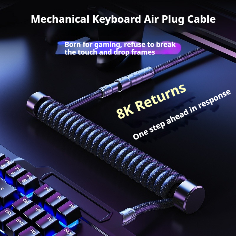 Eary 1.2m Coiled Keyboard Cabl - Gaming Keyboard Type C 评论和价格