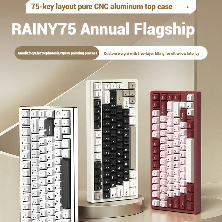 Wireless Bluetooth RAINY75 Cus - Gaming Keyboard Bluetooth 评论和价格