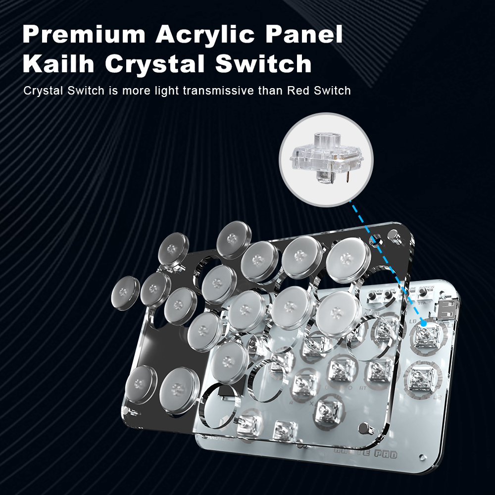 Haute42 Arcade Joystick Hitbox - Gaming Keyboard Bluetooth 评论和价格