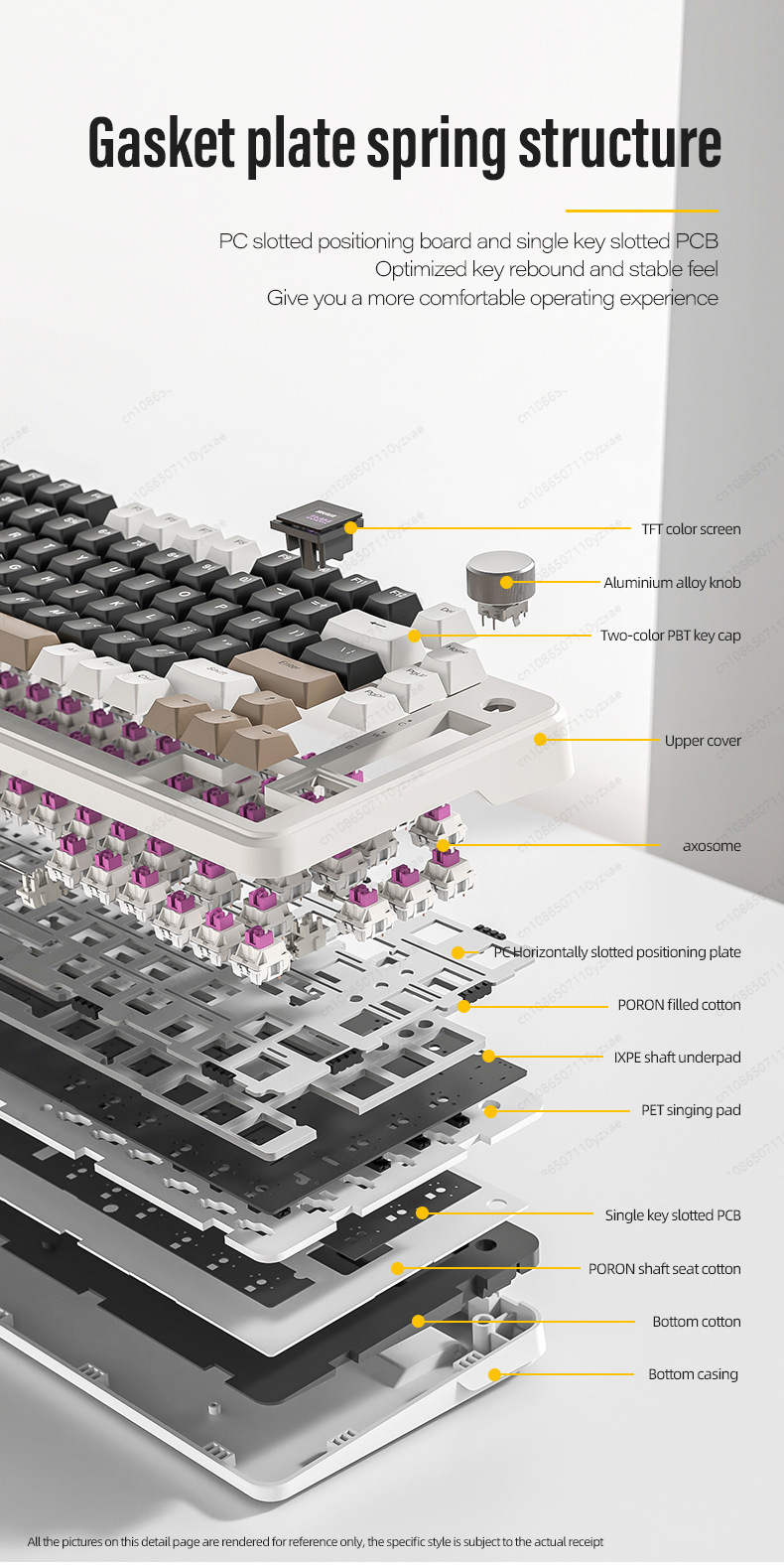 2024 New AL66 Mechanical Keybo - Gaming Keyboard No Rgb 评论和价格