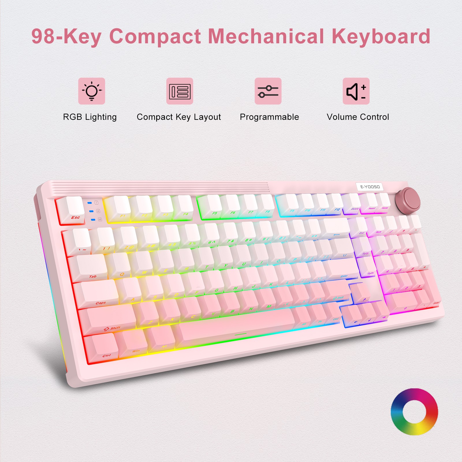 E-YOOSO 98-Key Wired Tri-mode  - Gaming Keyboard E Yooso 评论和价格