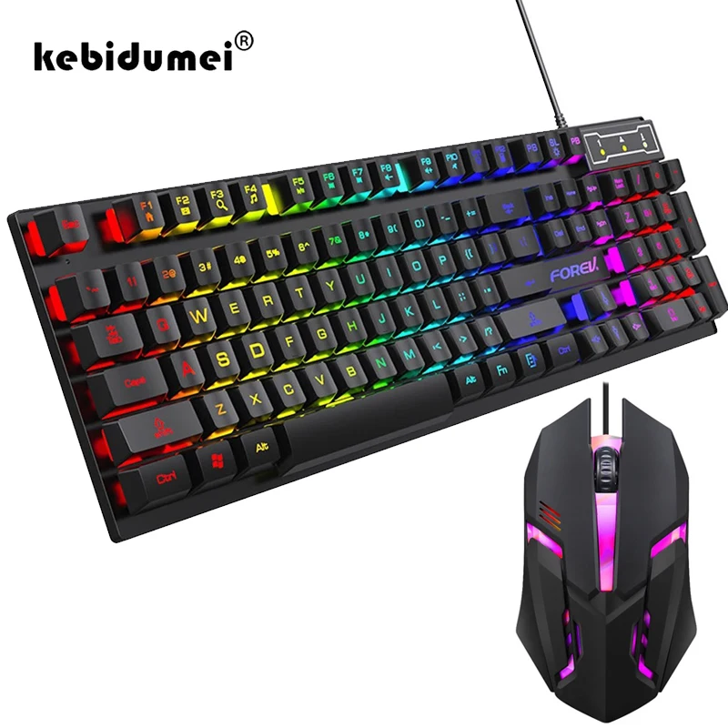 104 Key Backlit Mechanical Key - Keyboard Mouse Bundle Gaming 评论和价格