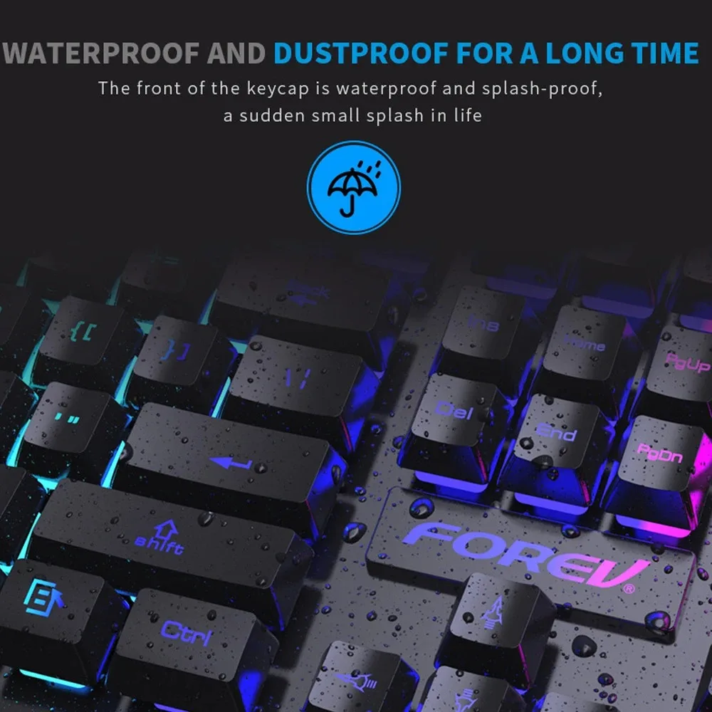 104 Key Backlit Mechanical Key - Keyboard Mouse Bundle Gaming 评论和价格