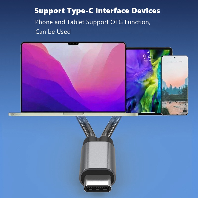 Audio 1 to 2  Type-C to USB OT - Gaming Keyboard Type C 评论和价格