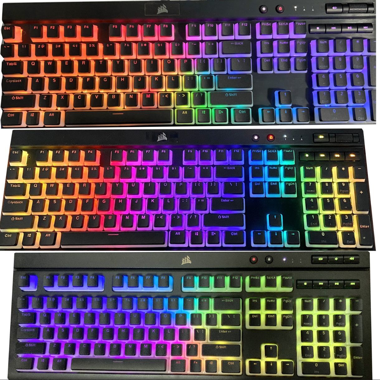 Translucent Corsair Pudding Ke - Gaming Keyboard Corsair 评论和价格