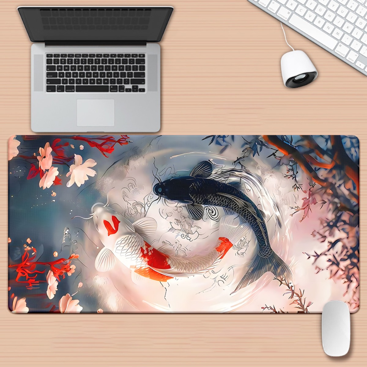Brand Koi Fish HD Printed Desk - Gaming Keyboard Brand 评论和价格