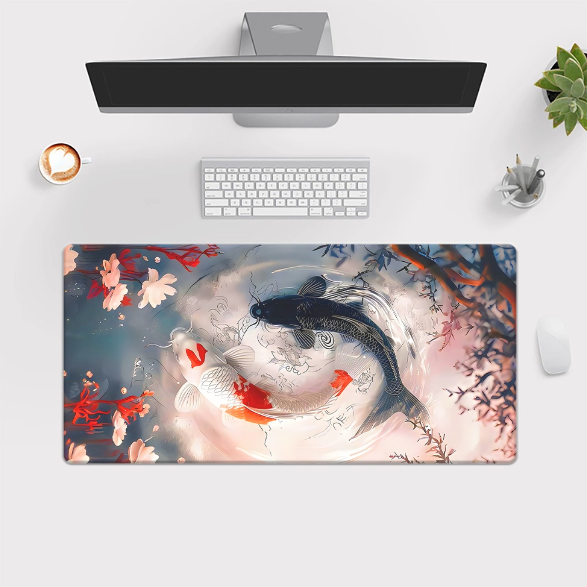 Brand Koi Fish HD Printed Desk - Gaming Keyboard Brand 评论和价格