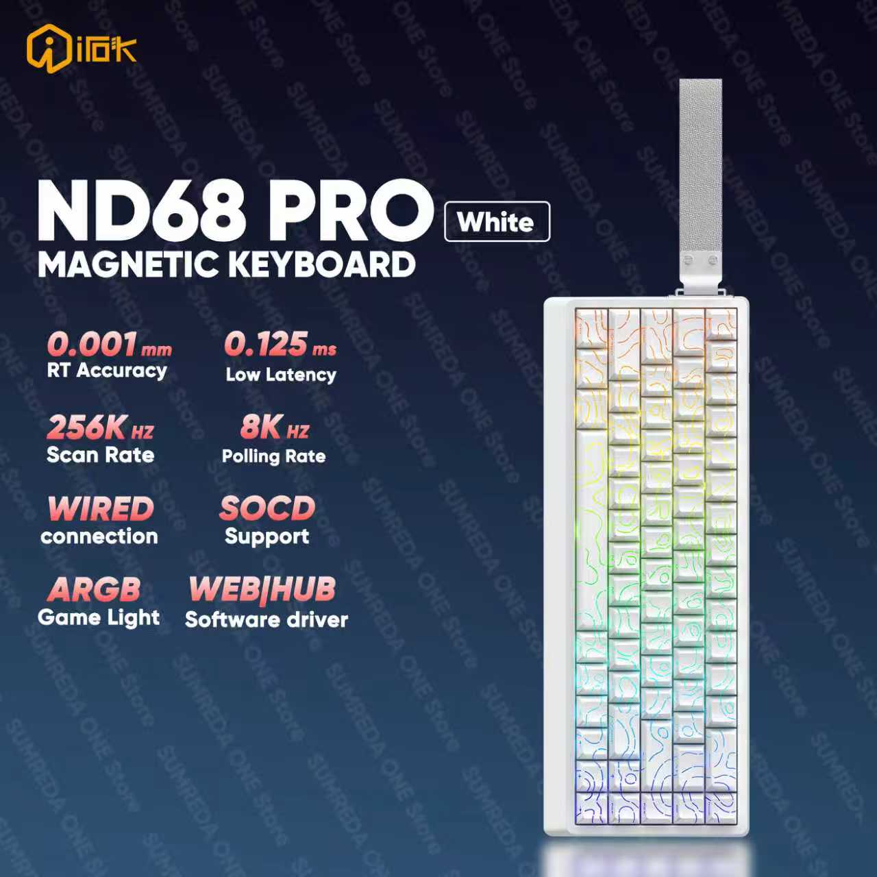 IROK ND68 Pro Gaming Mechanica - Gaming Keyboard Hall Effect Switches 评论和价格