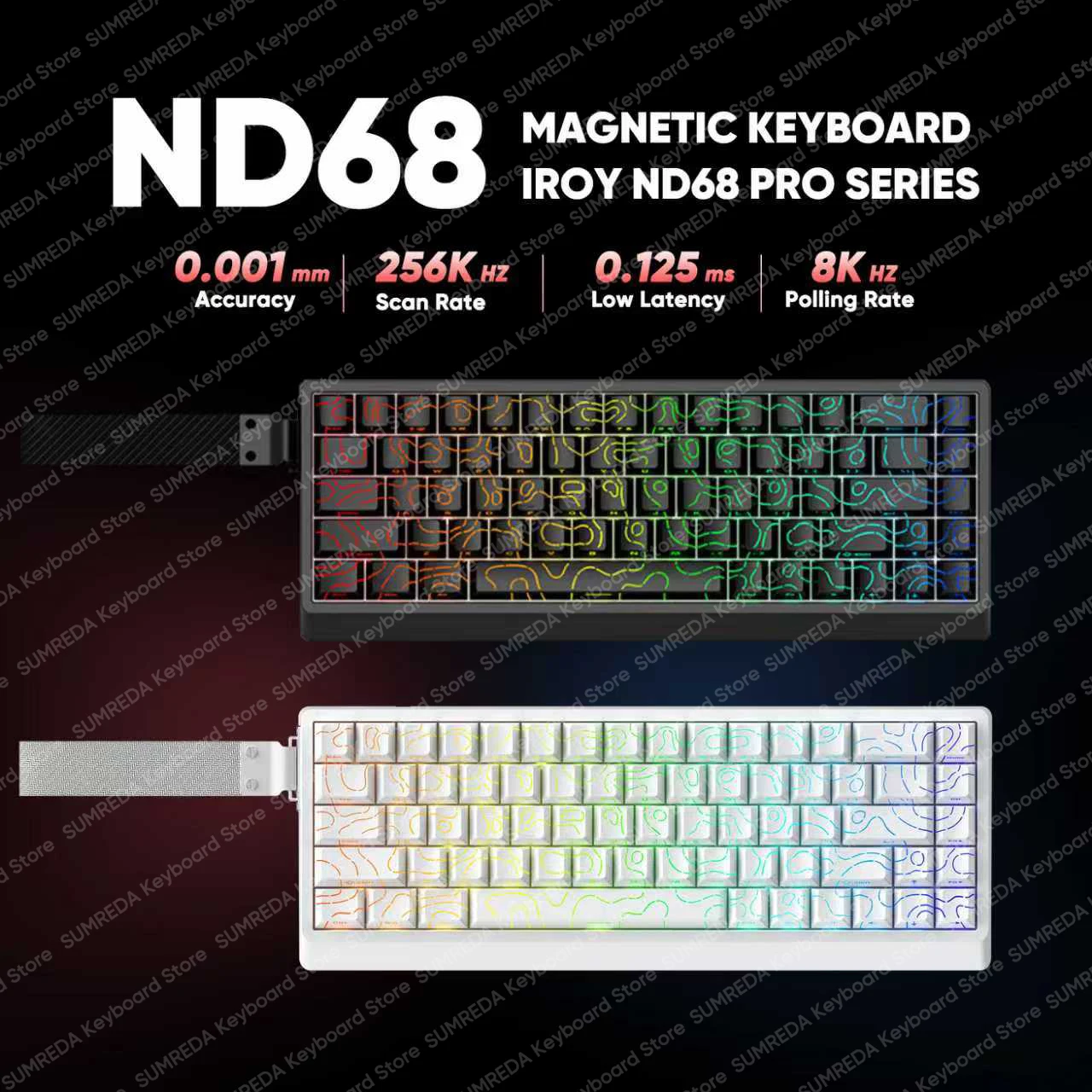 IROK ND68 ND68Pro Hall Effect  - Gaming Keyboard Hall Effect Switches 评论和价格