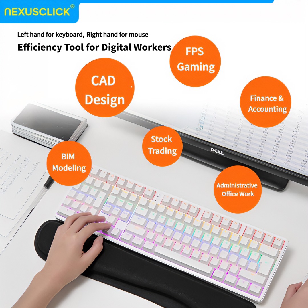 NexusClick Ergonomic Left Hand - Gaming Keyboard Number Pad 评论和价格